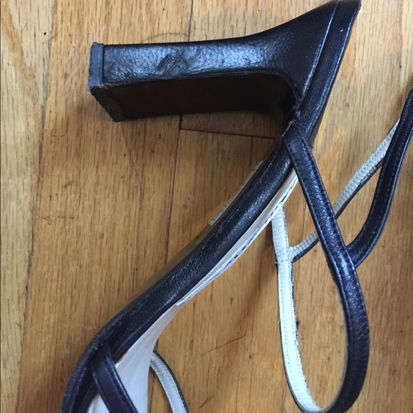 Butterfly Ankle Strap Leather Sandals - Picture 8 of 9